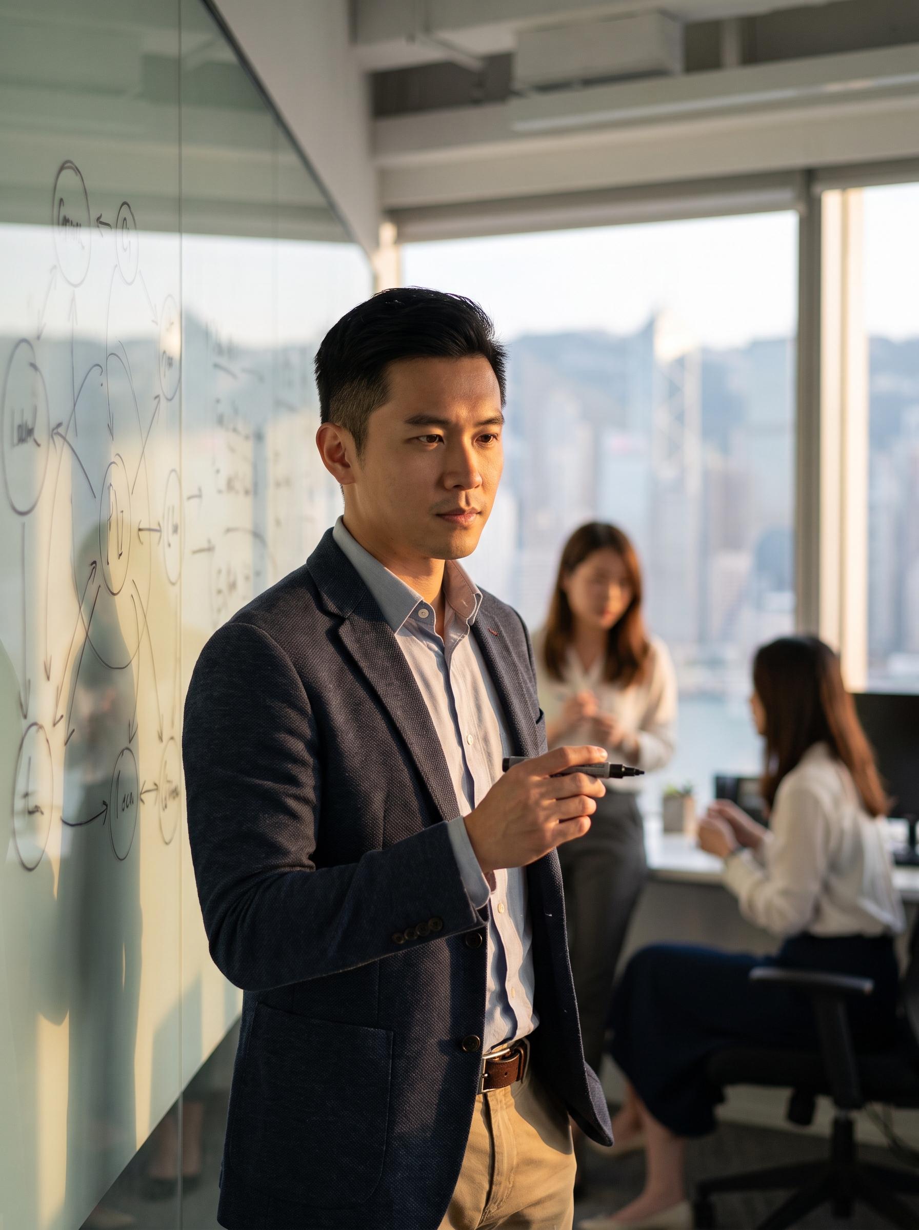 Boss AI Studio 圖庫的 AI 香港導師場景示意